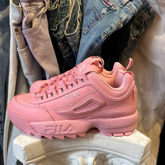 NWT Fila Disruptor II premium chunky leather dad sneakers brand new - Picture 3 of 5